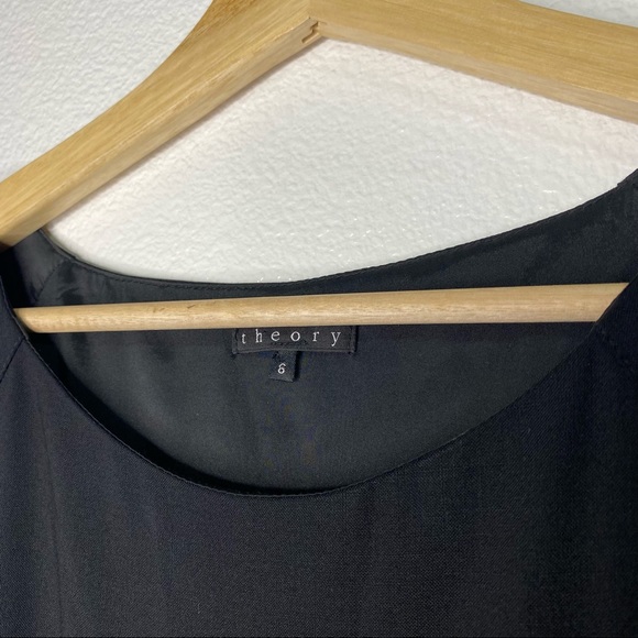 Theory Syerra Wool Blend Sheath Polished Suiting Black Dress Women's 6 - Picture 5 of 9